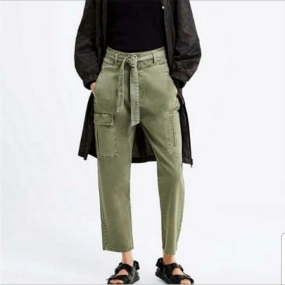Zara Pants - Zara Olive Green Cargo Pants